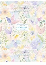 Shkolyaryk Publishing House Füzet, tűzött, A5, kockás, 48 lap, SHKOLYARYK "Natural", vegyes (SB485240K)