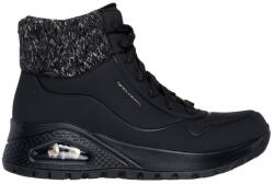 Skechers Uno RUGGED - Darling Daze női fűzős cipzáras bokacipő 167988-BLK