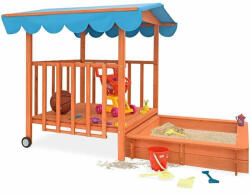 Timeless Toys Fa játszóház homokozóval és árnyékoló tetővel (HOP1000920-1)