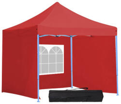 Timeless Garden Összecsukható kerti pavilon több típusban-2, 9x2, 9 méteres-piros-pavilon+oldalfal+hordtáska (HOP1000807-2)