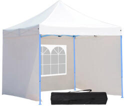 Timeless Garden Összecsukható kerti pavilon több típusban-2, 9x2, 9 méteres-fehér-pavilon+oldalfal+hordtáska (HOP1000807-3)