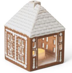 Kähler Gyertyatartó tea gyertyához GINGERBREAD LIGHTHOUSE 12 cm, barna, agyagedény, Kähler (KAH693524)