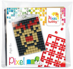 Pixelhobby Pixel kulcstartókészítő szett 1 kulcstartó alaplappal, 3 színnel, karácsonyi, piros orrú Rudolf (PXL-23053)