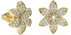 Guess Aranyozott fülbevaló cirkónium kövekkel White Lotus JUBE04145JWYGT/U