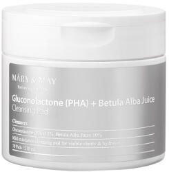 Mary & May Bőrtisztító tamponok Gluconolactone (PHA) + Betula Alba Juice (Cleansing Pad) 70 db