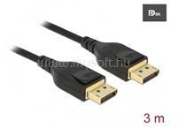 Delock kábel DisplayPort male / male összekötő 8K 60Hz tanúsítvánnyal 3m (DL85661) (DL85661)