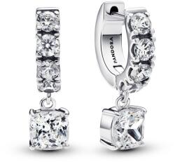 Pandora Csillogó karika fülbevaló medálokkal Pavé Timeless 293547C01