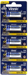 Vinnic Baterii A23 alkaline 12 volti blister de 5 buc, pentru Telecomenzi, Alarme casa, autoturisme sau alte dispozitive (L1028)