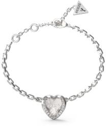 Guess Romantikus acél karkötő szívvel Mon Amour JUBB04607JWRH 14, 5 cm