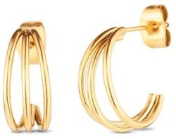 Vuch Elegáns karika fülbevaló aranyozott acélból Elegy Gold