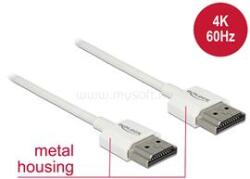 Delock HDMI-kábel Ethernettel - HDMI-A-csatlakozódugó > HDMI-A-csatlakozódugó, 3D, 4K, 2 m, vékony (DL85137) (DL85137)