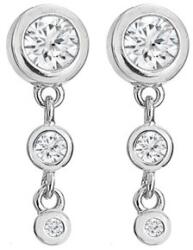 Hot Diamonds Elegáns ezüst lógó fülbevaló gyémántokkal Tender DE748