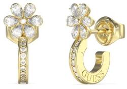 Guess Aranyozott félkör alakú fülbevaló virágokkal Lily JUBE05110JWYGT/U