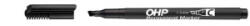 ICO Alkoholos marker, OHP, 1-4 mm, C, vágott, , fekete (THPCFK) (TICOHPCFK)
