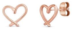 Vuch Minimalista bronz fülbevaló Szívek Emery Rose Gold
