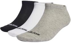 adidas Performance adidas Performance, Logós bokazokni szett - 3 pár, Fehér, Fekete, Melange szürke, 34-36 (IC1300-34-36)