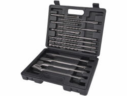 Extol Craft betonfúró és véső készlet SDS PLUS; 13db, 6, 8, 10/160mm, 8, 10, 12/210mm, 10, 12, 14/260mm (23951)