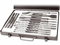 Extol Premium betonfúró és véső készlet SDS PLUS; 14db, 5/110mm, 6, 8, 10/160mm, 8, 10, 12/210mm, 10, (23952)