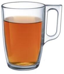 Üvegpohár, füllel, 6 db-os szett, 40 cl, 'CoffeeTime' (KHPU282) (KHPU282)