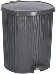 Özer Plastik Waves pedálos szemetes kivehető vödörrel Szürke 11L (DL002)