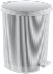 Özer Plastik Stripes pedálos szemetes kivehető vödörrel Fehér 20L (CZ004)