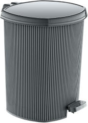 Özer Plastik Stripes pedálos szemetes kivehető vödörrel Szürke 20L (CZ004)