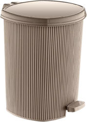Özer Plastik Stripes pedálos szemetes kivehető vödörrel Bézs 20L (CZ004)