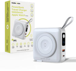 Mobile Origin Powerbank & Travel Charger Lightning/USB-C Cable MagSafe/AW/iPhone Compatible, White (PBT-03L-WHT)