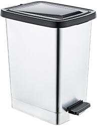 Özer Plastik Fémhatású pedálos szemetes kivehető vödörrel 25L (S102)