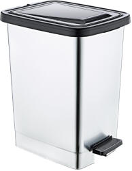 Özer Plastik Fémhatású pedálos szemetes kivehető vödörrel 15L (S112)