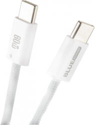 Blue Power USB-C to USB-C Kábel Blue Power NB-Q273, 60W, 3A, 1m, Fehér