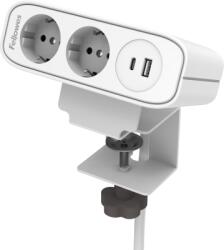 Fellowes Priza modulara eGST, Filex Power Desk Up, eGST EP65, USB-A+C, 2x 230V, alb, Fellowes 682021