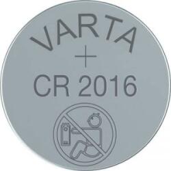 VARTA CR2016 lítium gombelem, 3 V, 90 mA, Varta BR2016, DL2016, ECR2016, KCR2016, KL2016, KECR2016, LM2016 (06016101401)