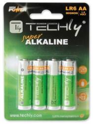 TECHLY Baterii alcaline 1.5V AA LR6 4 bucăți (306974) Baterie reincarcabila
