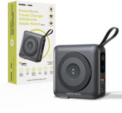 Mobile Origin Powerbank & Travel Charger Lightning/USB-C Cable MagSafe AW/iPhone Compatible, Black (PBT-03L-BLK)