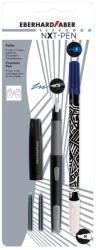 Eberhard Faber Stilou scolar NXT Eberhard Faber + 2 rezerve cerneala + pic, Gri/Negru (EF551002)