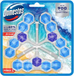 Domestos Power5 Bloc de reîmprospătare pentru toaletă Ocean (3x50g) (8720182903167)