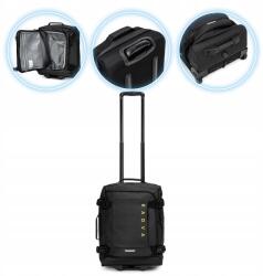 Kadva Puha Anyagú Utazó bőrönd Kadva Lazio 44 L fekete Kerekek Fekete (KDV-B4B108-BK)