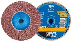 Pferd Disc lamelar slefuire otel/inox Pferd POLIFAN STEEL+INOX, 75mm, G80 (42719208)