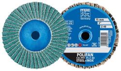 Pferd Disc lamelar slefuire otel/inox Pferd POLIFAN STEEL+INOX, zirconiu, 75mm, G40 (42719704)