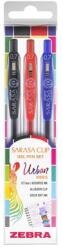 Zebra Set stilou cu gel, 0.33 mm, buton, ZEBRA "Sarasa Clip Urban Vibes", 3 culori diferite (99433)