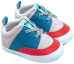 Funny Baby Ghetuțe pentru bebeluși Funny Baby - Mărimea 19, 11-15 luni, albastru cu portocaliu (7301FN-6)
