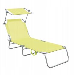 Linder Exclusiv Kerti napozóágy napellenzővel Zöld (GM4000LG)