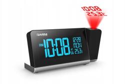 GARNI digitális ébresztőóra, idő- és hőmérséklet-kivetítéssel (165)