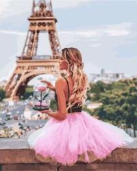 MagicArt Set de pictură pe numere MagicArt - Nuanțe de roz la Paris (GX29538)
