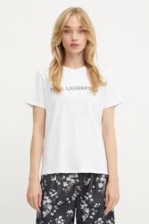 Karl Lagerfeld tricou din bumbac ELONGATED LOGO 9BYA-TSD055_00X (A3W17102)