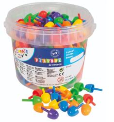 Playbox PlayBox: Színes közepes méretű mozaik pötyi 350 db-os szett vödörben 1, 5cm (2471774)