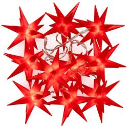 Nexos Karácsonyi LED csillagok 10 LED piros átlátszó kábel (XA11033_R)