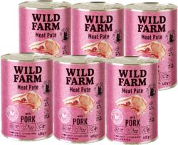  Wild Farm WILD FARM Pate sertéshússal 6x400g - gluténmentes macskatáp