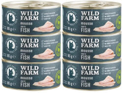  Wild Farm WILD FARM Mousse Fehér hal 6x85g - gabonamentes hab macskáknak